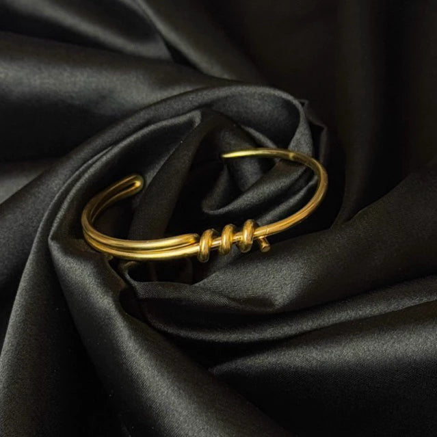 BEAUTY VESSEL 18k Gold-plated Twist Bracelet