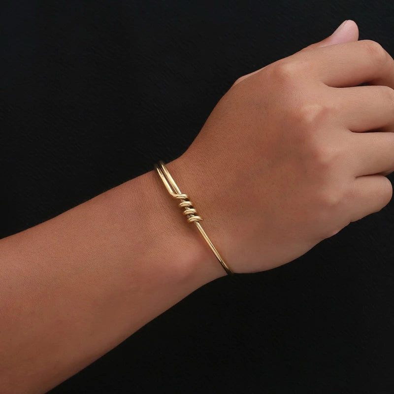 BEAUTY VESSEL 18k Gold-plated Twist Bracelet