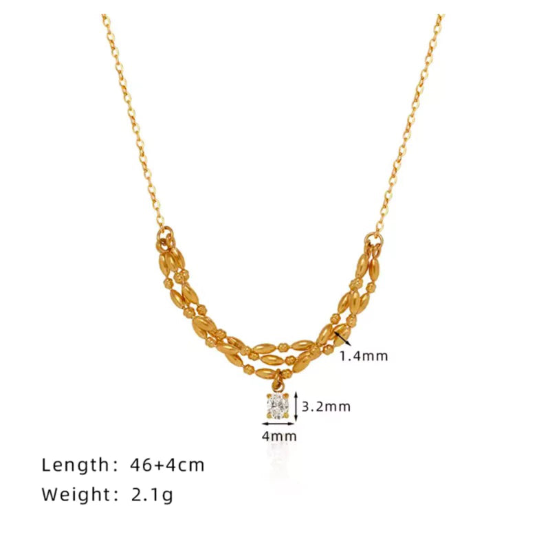 BEAUTY VESSEL 18k Gold plated Dainty Jewelry Link Chain Necklace