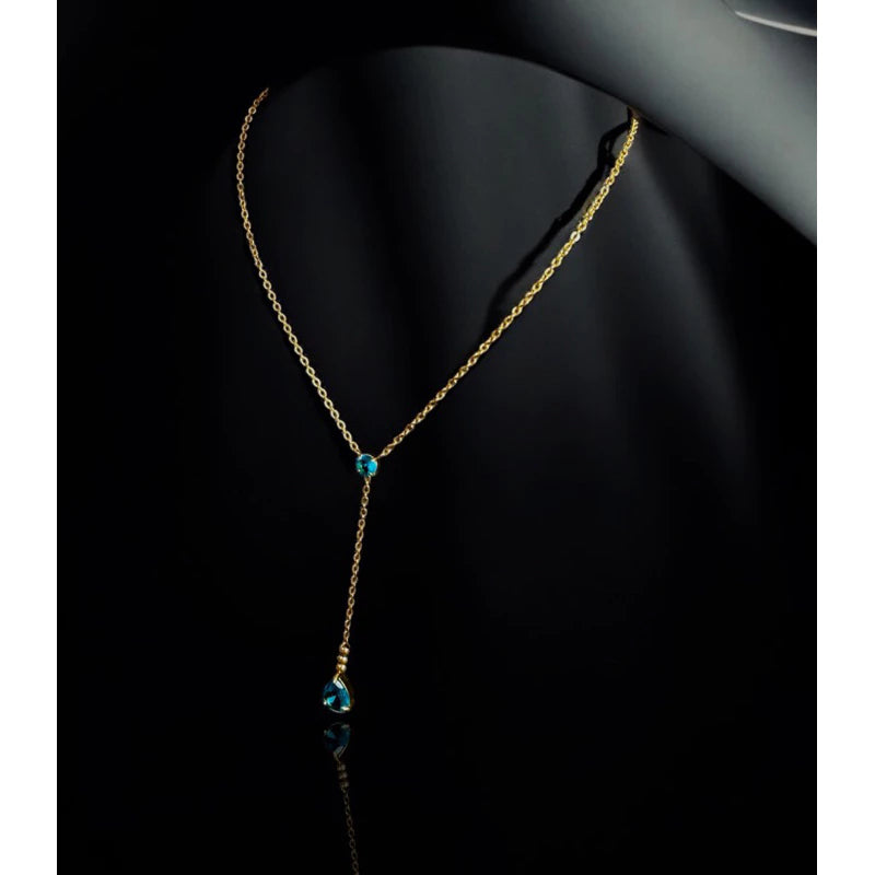 BEAUTY VESSEL 18k Blue Drop Necklace