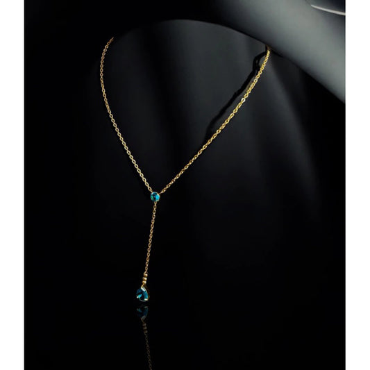 BEAUTY VESSEL 18k Blue Drop Necklace