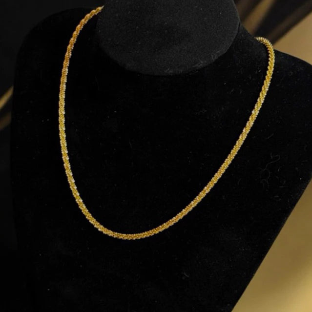 BEAUTY VESSEL 18k Gold-Plated Shiny Twisted Necklace Chain