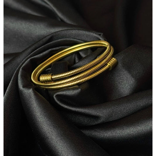 BEAUTY VESSEL 18k Gold-plated Spiral Bangle